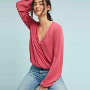 Anthropologie Sunday in Brooklyn Kingston Faux Wrap Top size XXS